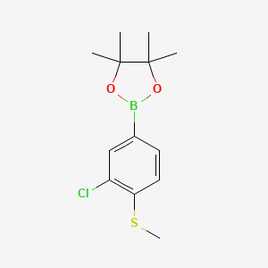 molecular formula C13H18BClO2S B3347797 3-Chloro-4-(methylthio)phenylboronic acid pinacol ester CAS No. 1438262-39-5