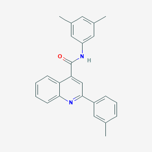 molecular formula C25H22N2O B334781 N-(3,5-dimethylphenyl)-2-(3-methylphenyl)quinoline-4-carboxamide 
