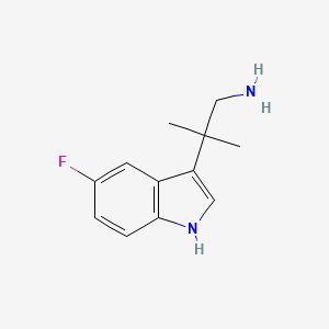 molecular formula C12H15FN2 B3347817 Indole, 3-(2-amino-1,1-dimethylethyl)-5-fluoro- CAS No. 14487-94-6