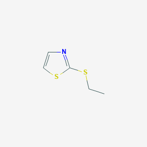molecular formula C5H7NS2 B3347857 Thiazole, 2-(ethylthio)- CAS No. 14527-48-1
