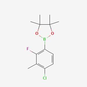 molecular formula C13H17BClFO2 B3347863 4-Chloro-2-fluoro-3-methylphenylboronic acid pinacol ester CAS No. 1454914-16-9