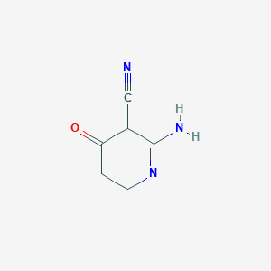 molecular formula C6H7N3O B3347889 2-Amino-3,4,5,6-tetrahydro-4-oxo-3-pyridinecarbonitrile CAS No. 146198-36-9