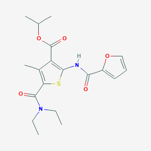 molecular formula C19H24N2O5S B334789 Isopropyl 5-[(diethylamino)carbonyl]-2-(2-furoylamino)-4-methyl-3-thiophenecarboxylate 