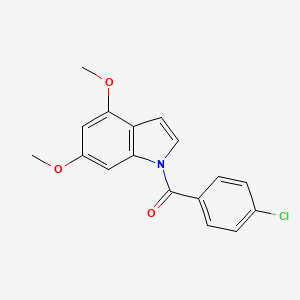 molecular formula C17H14ClNO3 B3347890 (4-Chlorophenyl)(4,6-dimethoxy-1H-indol-1-yl)methanone CAS No. 146255-78-9