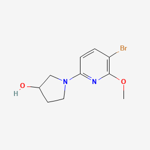 molecular formula C10H13BrN2O2 B3347911 1-(5-Bromo-6-methoxypyridin-2-yl)pyrrolidin-3-ol CAS No. 1467061-86-4