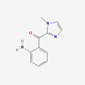 molecular formula C11H11N3O B3347921 Methanone, (2-aminophenyl)(1-methyl-1H-imidazol-2-yl)- CAS No. 147461-07-2