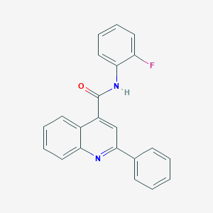 molecular formula C22H15FN2O B334793 N-(2-fluorophenyl)-2-phenylquinoline-4-carboxamide 