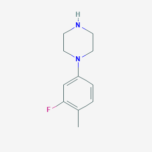 molecular formula C11H15FN2 B3347950 1-(3-Fluoro-4-methylphenyl)piperazine CAS No. 1478-85-9