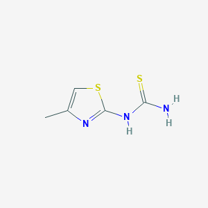 molecular formula C5H7N3S2 B3347989 N-(4-Methyl-1,3-thiazol-2-yl)thiourea CAS No. 14901-14-5