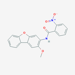 molecular formula C20H14N2O5 B334803 N-(2-methoxydibenzo[b,d]furan-3-yl)-2-nitrobenzamide 