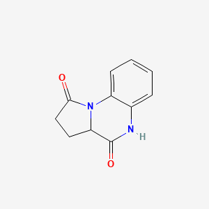 molecular formula C11H10N2O2 B3348044 3,3a-Dihydropyrrolo[1,2-a]quinoxaline-1,4(2H,5H)-dione CAS No. 1501-32-2