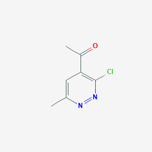 molecular formula C7H7ClN2O B3348067 1-(3-Chloro-6-methylpyridazin-4-yl)ethanone CAS No. 152343-18-5