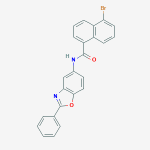 molecular formula C24H15BrN2O2 B334807 5-bromo-N-(2-phenyl-1,3-benzoxazol-5-yl)naphthalene-1-carboxamide 