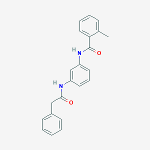 molecular formula C22H20N2O2 B334811 2-methyl-N-{3-[(phenylacetyl)amino]phenyl}benzamide 