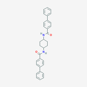 molecular formula C32H30N2O2 B334814 N-{4-[([1,1'-biphenyl]-4-ylcarbonyl)amino]cyclohexyl}[1,1'-biphenyl]-4-carboxamide 