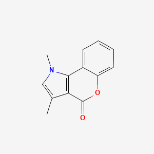 molecular formula C13H11NO2 B3348175 1,3-Dimethyl[1]benzopyrano[4,3-b]pyrrol-4(1H)-one CAS No. 156742-51-7