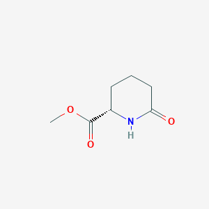 molecular formula C7H11NO3 B3348203 2-Piperidinecarboxylic acid, 6-oxo-, methyl ester, (2S)- CAS No. 158414-69-8