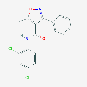 molecular formula C17H12Cl2N2O2 B334824 N-(2,4-dichlorophenyl)-5-methyl-3-phenyl-4-isoxazolecarboxamide 