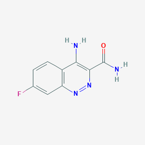 molecular formula C9H7FN4O B3348243 4-Amino-7-fluorocinnoline-3-carboxamide CAS No. 161373-30-4