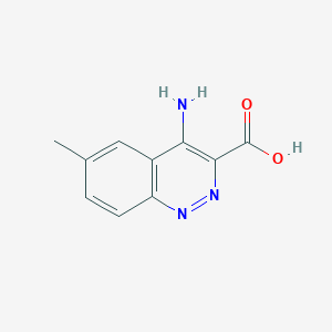 molecular formula C10H9N3O2 B3348251 4-Amino-6-methylcinnoline-3-carboxylic acid CAS No. 161373-38-2