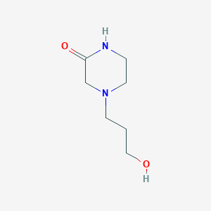 molecular formula C7H14N2O2 B3348259 4-(3-Hydroxypropyl)piperazin-2-one CAS No. 161459-56-9