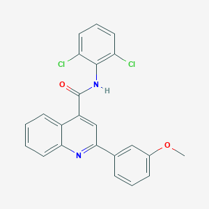 molecular formula C23H16Cl2N2O2 B334826 N-(2,6-dichlorophenyl)-2-(3-methoxyphenyl)quinoline-4-carboxamide 
