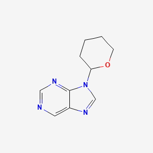 molecular formula C10H12N4O B3348282 9-(tetrahydro-2H-pyran-2-yl)-9H-purine CAS No. 16347-32-3