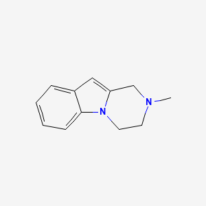 molecular formula C12H14N2 B3348291 2-Methyl-1,2,3,4-tetrahydropyrazino[1,2-a]indole CAS No. 16360-20-6