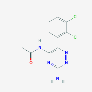 molecular formula C11H9Cl2N5O B033483 Lamotrigine N-Acetate CAS No. 77668-57-6