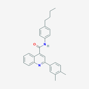 molecular formula C28H28N2O B334830 N-(4-butylphenyl)-2-(3,4-dimethylphenyl)quinoline-4-carboxamide 