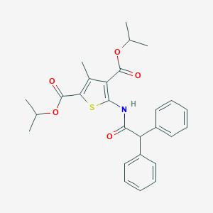molecular formula C27H29NO5S B334831 Diisopropyl 5-[(diphenylacetyl)amino]-3-methyl-2,4-thiophenedicarboxylate 