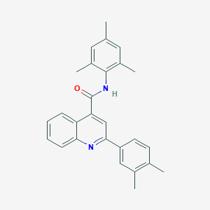 molecular formula C27H26N2O B334832 2-(3,4-dimethylphenyl)-N-(2,4,6-trimethylphenyl)quinoline-4-carboxamide 