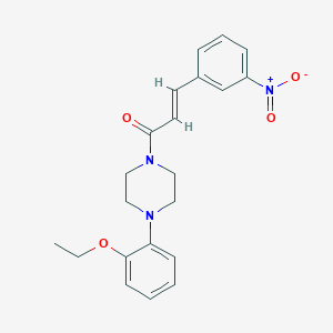 molecular formula C21H23N3O4 B334833 1-(2-Ethoxyphenyl)-4-(3-{3-nitrophenyl}acryloyl)piperazine 