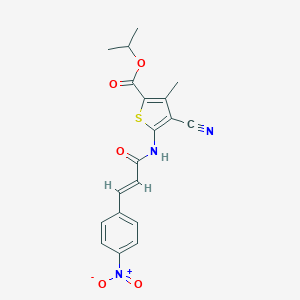 Isopropyl 4-cyano-5-[(3-{4-nitrophenyl}acryloyl)amino]-3-methyl-2-thiophenecarboxylate