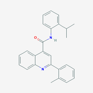 molecular formula C26H24N2O B334835 N-(2-isopropylphenyl)-2-(2-methylphenyl)-4-quinolinecarboxamide 