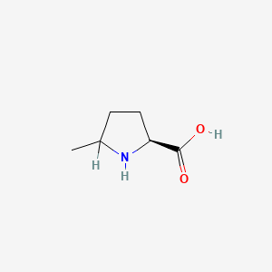 molecular formula C6H11NO2 B3348363 (2S)-5-Methylpyrrolidine-2-carboxylic acid CAS No. 16639-15-9