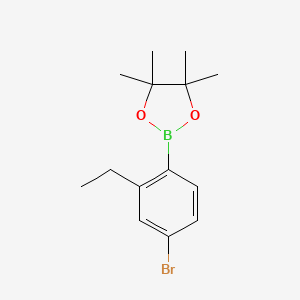 molecular formula C14H20BBrO2 B3348378 4-Bromo-2-ethylphenylboronic acid pinacol ester CAS No. 1674364-30-7