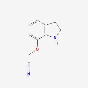 molecular formula C10H10N2O B3348386 Acetonitrile, 2-[(2,3-dihydro-1H-indol-7-YL)oxy]- CAS No. 168684-98-8