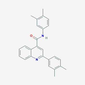 molecular formula C26H24N2O B334839 N,2-bis(3,4-dimethylphenyl)quinoline-4-carboxamide 