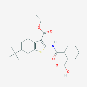 2-({[6-Tert-butyl-3-(ethoxycarbonyl)-4,5,6,7-tetrahydro-1-benzothien-2-yl]amino}carbonyl)cyclohexanecarboxylic acid