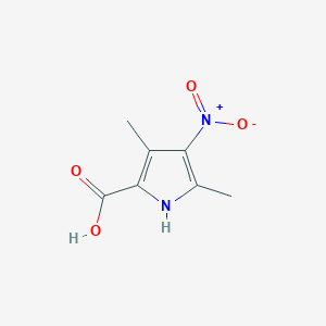 molecular formula C7H8N2O4 B3348444 3,5-二甲基-4-硝基-1H-吡咯-2-羧酸 CAS No. 17106-12-6