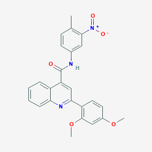 molecular formula C25H21N3O5 B334845 2-(2,4-dimethoxyphenyl)-N-(4-methyl-3-nitrophenyl)quinoline-4-carboxamide 