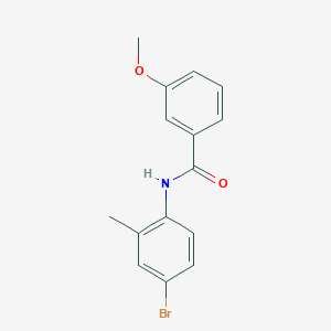 molecular formula C15H14BrNO2 B334847 N-(4-bromo-2-methylphenyl)-3-methoxybenzamide 