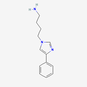 molecular formula C13H17N3 B3348487 4-(4-Phenyl-1H-imidazol-1-yl)butan-1-amine CAS No. 173838-41-0