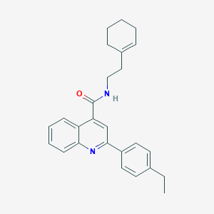 molecular formula C26H28N2O B334849 N-[2-(1-cyclohexen-1-yl)ethyl]-2-(4-ethylphenyl)-4-quinolinecarboxamide 