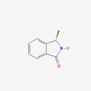 molecular formula C9H9NO B3348499 1H-Isoindol-1-one, 2,3-dihydro-3-methyl-, (3S)- CAS No. 174392-23-5