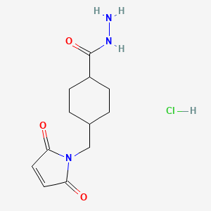 molecular formula C12H18ClN3O3 B3348502 Trans-4-N-Maleimidomethylcyclohexane-1-carboxylhydrazide-HCl CAS No. 174422-72-1