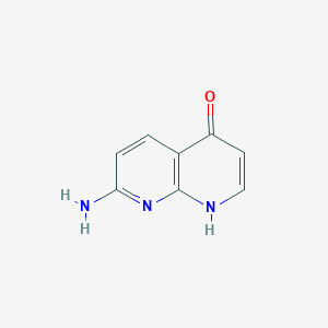 molecular formula C8H7N3O B3348513 7-Amino-1,8-naphthyridin-4-ol CAS No. 17592-94-8