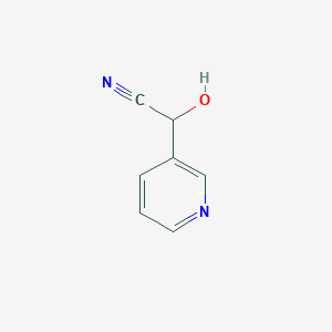 molecular formula C7H6N2O B3348517 2-Hydroxy-2-(pyridin-3-YL)acetonitrile CAS No. 17604-74-9