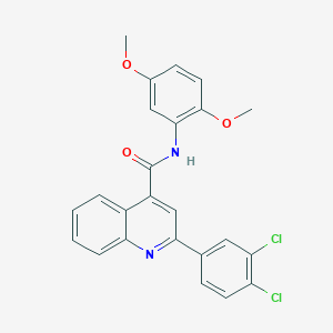 molecular formula C24H18Cl2N2O3 B334852 2-(3,4-dichlorophenyl)-N-(2,5-dimethoxyphenyl)quinoline-4-carboxamide 
